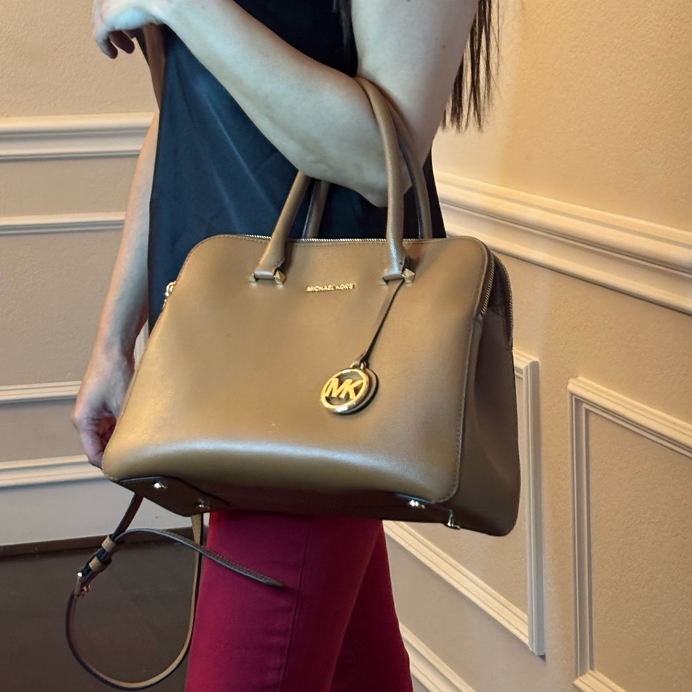 Michael Kors Tan Leather Satchel